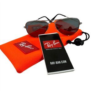 Ray Ban Jr Sunglasses Classic Aviator Silver Pilot Wire Frames R6 9506 52-14-125